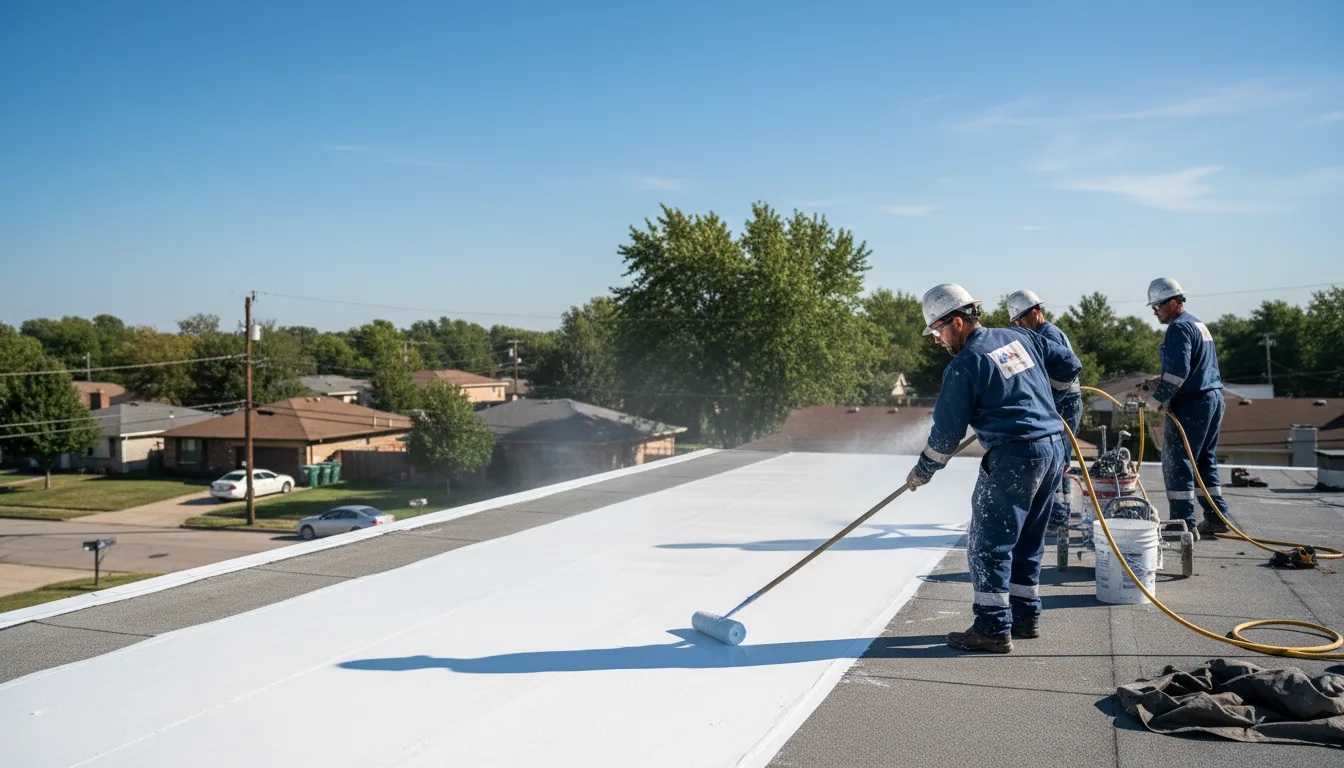 Commercial roof coating in Oakfield, NY near me